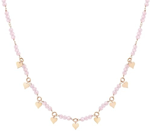 Nomination - Collana Donna, Collezione Mon Amour in Argento 925, Acciaio e Cristalli, Finitura Oro Rosa, Lunghezza Regolabile 38-42 cm, Elegante, Regalo Donna, Confezione Originale