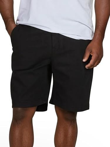 riverso Kurze Hosen Herren Chino Shorts Stretch RIVConnor Regular Fit | Stoffhose Elastischer Bund Einfarbig Schwarz Beige Navy Grün S M L XL XXL 3XL 4XL 5XL