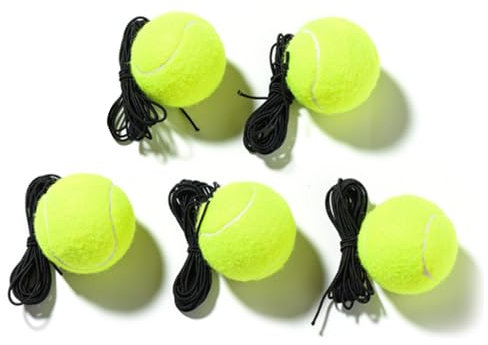 HOOLRZI 5Pcs Tennis Training Balls With String Practice And Tennis Trainer Replacement Tool Portable Rebounds Practice Balls