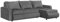 FORNIRO 24 Serena Ecksofa mit Schlaffunktion und Bettkasten - Sofa mit 3 Sitzen und Robustem Überzug - Schlafcouch L-Form Universal - Modern Couch - 226x143x83 cm - Farben (Stoff Komfort, Grau)