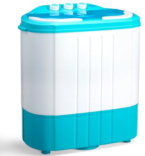 Winado Portable Washing Machine 10LBS, Compact Mini Washer and Dryer Combo, Small Twin Tub Washer with Spin Cycle for College Rooms, Apartments, Dorms, RV