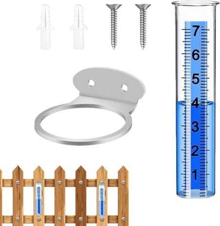 Outdoor Regenmesser Für Garten | Frostsicherer Regenmesser Mit Großen Zahlen - Zuverlässige Ablesung Mit Großer Skala Für Balkon Garten Bewässerung Grundstückskontrolle
