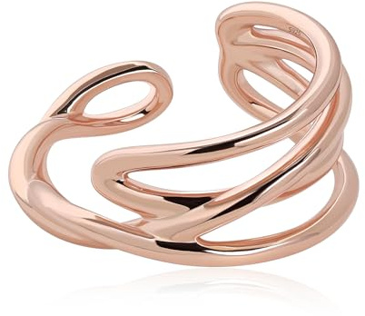 Meissa Anello Argento 925 Donna Anello Regolabile Donna Anelli Oro pollice Impilabile Anelli fascia moda Gioielli d'autunno Regalo Donna Compleanno con Confezione (Oro rosa(02))