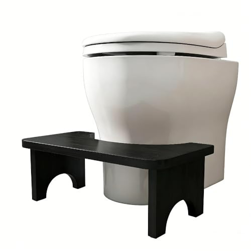Toilettenhocker aus Bambusholz, Toilettenhocker Erwachsene, Klohocker