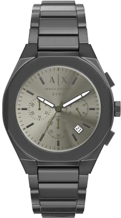 Armani Exchange Herrenuhr, Quarz-Chronographenwerk und 42 mm Gehäusegröße mit Edelstahlarmband