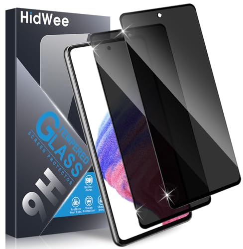 HidWee Compatible avec Samsung Galaxy A52/A52s/A53 4G/5G Privacy Protection Écran, 2 Pièces 9H Verre Trempé Anti-Espion, avec Outil D'alignement Facile,HD Sans Bulles Protecteurs d'écran