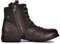 OSSTONE Chukka Stivali Cowboy Biker Boots Maschio Mens Motociclo Botas Cerniera su in Pelle Vitello Western retrò Stile Uomo Stivali Stivaletti Boots OS-5008-8-IT Marrone 11
