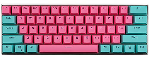 KEEZSHOP Keycap Gaming, 61 Keycaps Backlight Zweifarbig Mechanische Tastatur PBT Tastenkappe für GH60 / RK61 / ALT61 / Annie/Keyboard Poker Keys