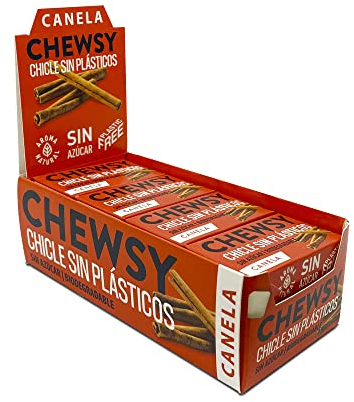 12 x Chewsy Natural Cinnamon Plant-Based Plastic-Free Gums 15g