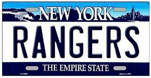 TNND New York Rangers New York State Hintergrund Neuheit Metall Nummernschild Nummernschild Schild 15,2 x 30,5 cm