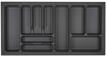 ORGA-BOX I Range-couverts 919 x 473 gris orion avec structure perlée et revêtement antidérapant pour Tandembox Antaro/Intivo et ModernBox dans l'armoire de 100 cm