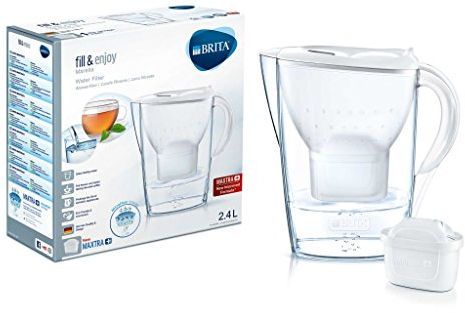 Brita Marella Cool Maxtra+ Water Filter Fridge Jug with 1 Cartridge 2.4L White (Pack of 2)