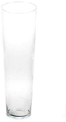 INNA-Glas Jarrón de Suelo cónico AMNA Air de Cristal, Transparente, 70cm, Ø19cm - Jarrón de Cristal - Florero de Vidrio