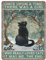 DAIERCY Lustiges Vintage-Schild mit schwarzer Katze, Once upon A Time There Was A Girl Who Really Loved Cats, Metall-Blechschilder für Küche, Garten, Garage, Badezimmer, Wanddekoration, 30 x 40 cm