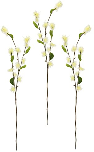 Kunstzweig Zaubernuss Blüten Hamamelis Kunstast Dekoast Dekozweig Äste AST Zweige Blumenzweige Künstlicher Kunstblume Frühlingsdeko Einzelblume Knospen Weidekätzchen Floristik Kunstpflanzen