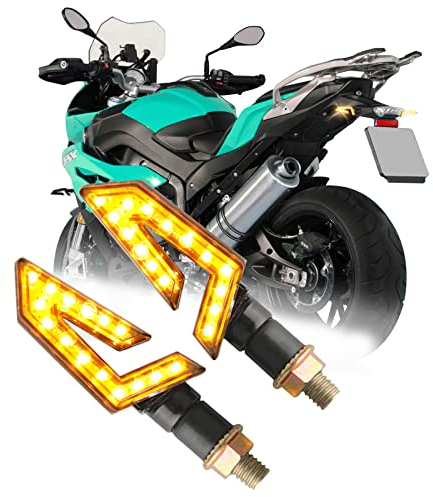 JMTBNO 2 Stück Arrow Motorrad Blinker Universal 12V Motorrad Blinker für Street Sports Bike Dirt Bike Cruiser Scooter Quad Enduro Off Road