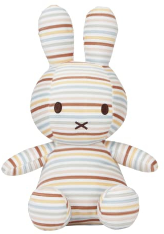 Little Dutch NIJN851 Kuscheltier/Stofftier Miffy Vintage Sunny Stripes All Over (25 cm)