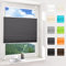 HausKit Plissee Klemmfix ohne Bohren, Anthrazit 75x150cm (BxH), Plisseerollo Fensterrollo Jalousie mit Klemmträger, Blickdicht, Sichtschutz und Sonnenschutz, Easyfix, für Fenster und Tür