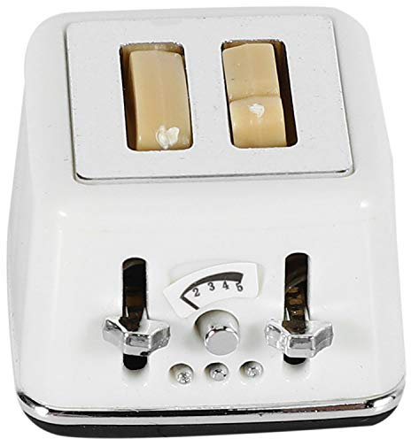 Shanhua Máquina de pan a escala 1/12 con tostadas en miniatura, mini accesorios, tostadora de decoraciones lindas