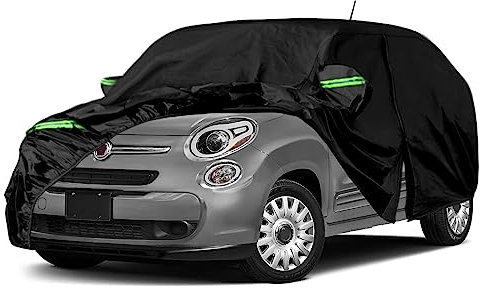 Telo Copriauto Impermeabile Compatibile con 2012-2024 Fiat 500L Trekking Cross Urban, Copertura Auto per Esterno Copertura Auto Traspirante protezione da Pioggia Neve Brina Polvere Raggi Solari
