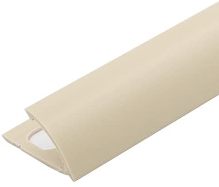 Round Edge PVC Tile Trims Quadrant Tile - Beige, 10mm Depth - 2500mm Long