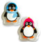 all-around24 Handwärmer Set Taschenwärmer Kinder Wiederverwendbar, handwärmer Knick Taschenwärmer Weihnachten Hand Wärmer Fingerwärmer Wiederverwendbar (2er Set Pinguine)