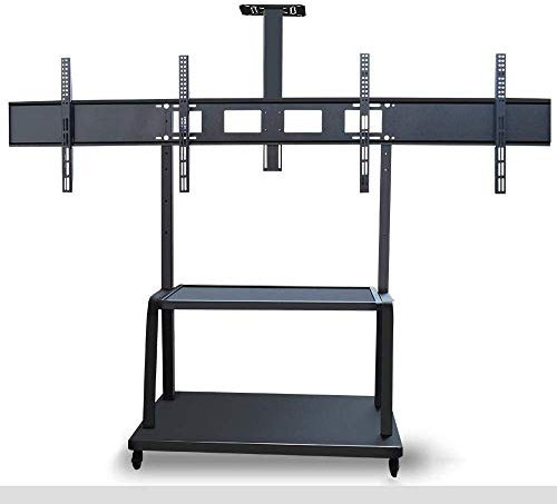 Soportes TV Soporte Piso TV Móvil Acero Inoxidable Televisores 40 A 85 Pulgadas, Soportes Televisión Blancos hasta 70 Kg Altura Inclinable, Hermosos Paisajes Ajustables