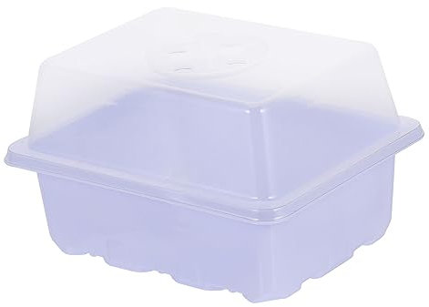 Supvox Keimschale 12 Löcher Gewächshaus Starter Tablett Satz Für Aussaat Kunststoff Transparent Mit Lüftungslöchern Feuchtigkeits Und Wärmeisolierend Für Gartenpflanzen