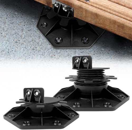 Froadp 30-60mm Stelzlager Höhenverstellbar für Terrassenplatten, Selbstnivellierend PP Stellfüße, Stelzenlager Unterkonstruktion Plattenlager für Laminatfußböden Terrassen- & Balkonfliesen (20 Stück)