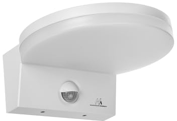 Maclean MCE344 LED Wandleuchte mit PIR Bewegungssensor und Dämmerungssensor, 15W 1560lm Wandlampe IP65 Wasserdicht Außenlampe 4000K Neutralweiß, für Außen- und Innenbereich (Weiß)