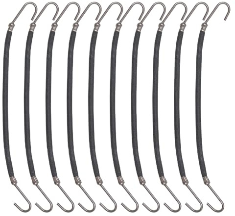 Sarini 10 Stück Haargummi mit Haken, Haargummi mit Haken, Doppelkopf-Haarband mit Haken, Haargummis, Styling-Pferdeschwanz-Halter
