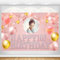 Dicodes Benutzerdefinierte Rose Gold Pink Theme Happy 103. Birthday Banner Personalisierung Geburtstagsparty Hintergrunddekoration Personalisierung Name und Foto(103.Geburtstag)