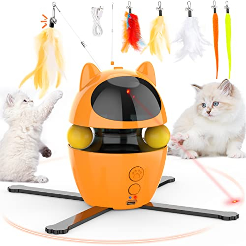 Dreamon 3 In 1 Katzenspielzeug Elektrisch - USB Aufladbar Interaktives Katzenspielzeug Selbstbeschäftigung, Katzenspielzeug Intelligenz, Katzen Spielzeug Interaktiv