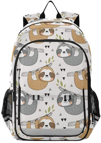 Sac à dos pour ordinateur portable pour enfants - Joli bébé paresseux sur branche - Sac à dos décontracté pour ordinateur portable, A719
