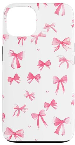 iPhone 13 Aesthetic cute Pink Ribbons and Bows Pattern Case