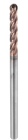 sourcing map Ball Nose End Mill 4 Flute 1/8 Diameter 1/8 Shank Tungsten Carbide TiAlN Coated Spiral CNC Router Bits 3/4 Cutting Length Single End Ball for Carving Engraving Grinding