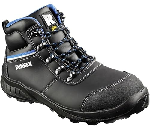 RUNNEX S3 ESD-Sicherheitsschnürstiefel Teamstar 5314 Schwarz/Blau-43
