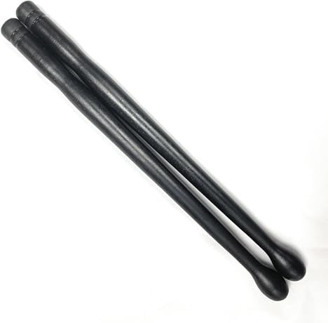 Baquetas Cofradía – Madera Ligera – Bellota Grande – Para Tambor Procesional y Bandas de Semana Santa – Par Color Negro (1)