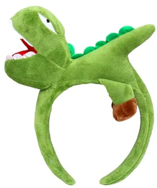Bohue Dinosaur Headband Green Animal Headband 3D Cartoon Dinosaur Hairband Halloween Costume Cosplay Dess Up Accessories for Kids Adults