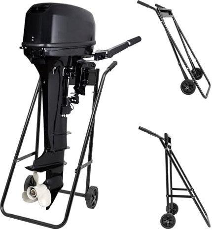 Außenborder Ständer, Faltbarer Motorständer Transportwagen mit Gummigriff und Gummirädern, Außenbordmotorwagen Ständer für Lagerung & Transport, BIS 40kg