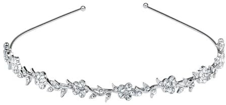 Bandeaux de Mariée avec Strass Couronne de Cheveux en Cristal Tiare de Mariage Serre Tête de Mariage en Cristal avec Strass-A