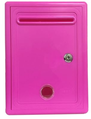 WANGRUIERHA Briefkasten Modern, Wasserdichter Briefkasten, Feuchtigkeitsbeständig, Rostet Nicht, Büros und Anderen Orten Verwendet Werden(Pink)