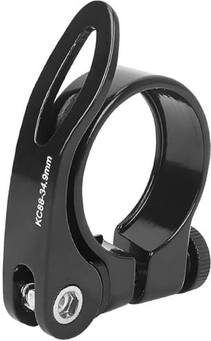 yeeplant Abrazadera de tija de sillín de liberación rápida mecanizada CNC, cuello de aluminio de 1.37 pulgadas de diámetro interior, abrazadera de tija de sillín con palanca fácil para montaña y