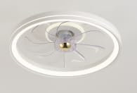 COSTWAY Ventilador de Techo con Luz LED, Ventilador con Perfil Bajo y LED Regulable 3000-6500K, 6 Velocidades de Viento y Temporizador, Moderno Reversible con Capucha y Control Remoto
