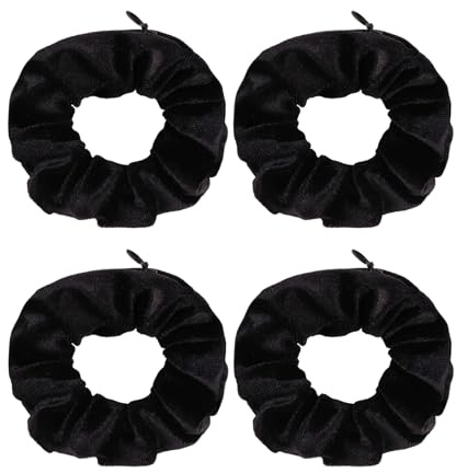 4 Stück Haargummis,Haargummi mit ReißVerschluss,Geldversteck Geldverstecke Verstecken, Reise-Gadgets für Frauen,Reise Gadgets Können Wertsachen Aufbewahren,Urlaub,Versteck Geld Scrunchies Geheimfach