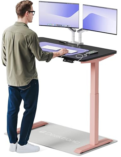 Desktronic HomeOne Standing Desk – 120 X 60 Cm Height Adjustable Desk With Dual Motor, Touchscreen Controller, Usb/usb-c Ports, And 3 Memory Presets – Modern Office Desk For Home Or Work