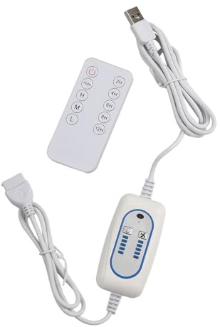 USB-Fernbedienung, Verlängerungskabel, 2 m, mit 2/4/6/8/12-Stunden-Timerschalter und 4 Geschwindigkeitsstufen, USB-Stecker auf Buchse, Kabel für Tischventilator, Deckenventilator, LED-Leuchte