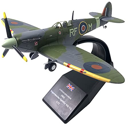 blloocod Modellino Aereo Spitfire Fighter Seconda Guerra Mondiale 1:72 Diecast Alloy Regno Unito Inghilterra Collezione Militare Decorazione