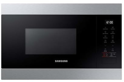 Samsung MG22M8274AT/E1 Microonde da incasso con grill, 850 W, 22 l, piccolo forno a microonde per nicchie da 38 cm, funzione di mantenimento al caldo, sensore intelligente, interno smaltato