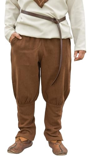 Battle-Merchant Wikinger Hose Helmer aus Wolle, Unisex | Mittelalter Wollhose, Pluderhose, für Reenactment, LARP & Fantasy Cosplay
